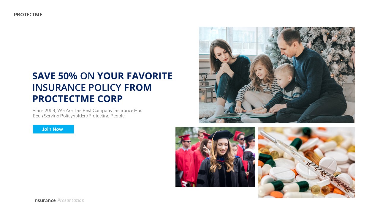 Insurance Business Google Slide Template, Presentation Templates